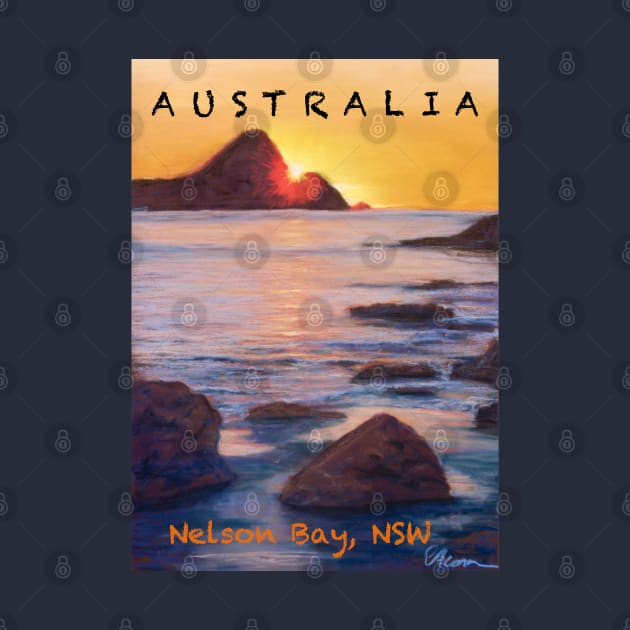 Nelson Bay Travel Poster by CoryAcornArt