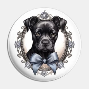 Black Staffy Pin