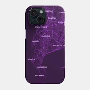 Cape town purple map Phone Case