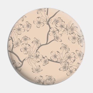 Japandi Style Grey Cherry Blossom Pin