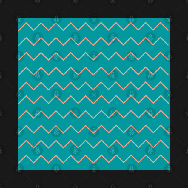 Mint blue zigzag pattern - Pattern Mask - T-Shirt