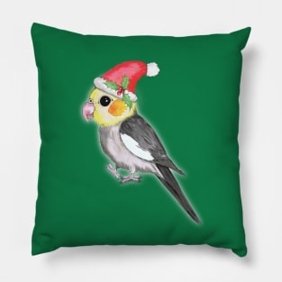 Christmas cockatiel Pillow