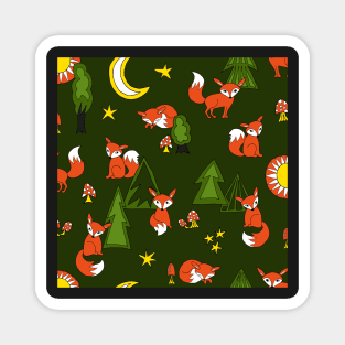 little fox in the forest Magnet