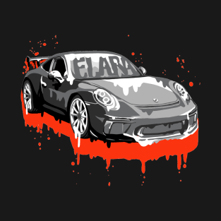 911 GT3 in drippy orange T-Shirt