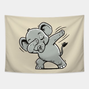 Dabbing Elephant Tapestry