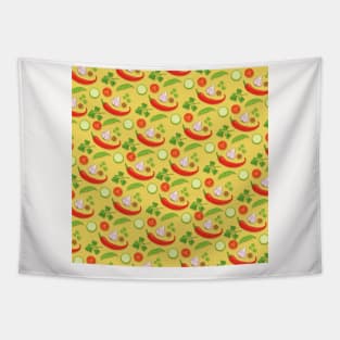 Kitchen Pattern Neck Gaiter Hot Pepper Gator Cooking Tapestry