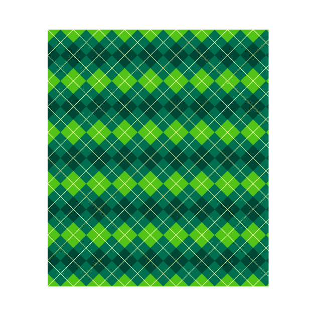 Green Argyle Pattern by saradaboru