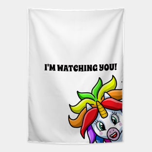 I'm Watching You - Unicorn Saw That Funny Meme. Tapestry