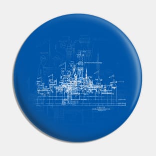 Castle Blueprint Pin