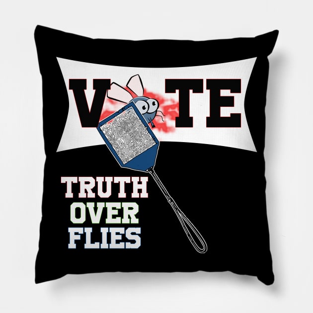 truth over flies fly swatter Pillow by OnlineShoppingDesign