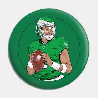 Jalen Hurts Eagles QB (Kelly Green) Pin