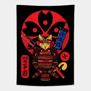 Samurai Cat Tapestry