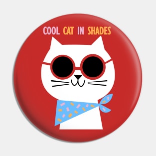 Cool Cat in Shades Pin