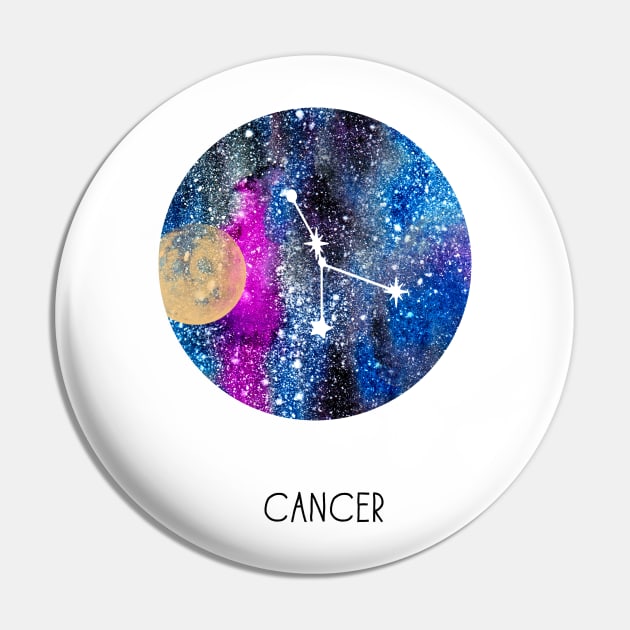 Cancer Constellation, Cancer Pin by RosaliArt