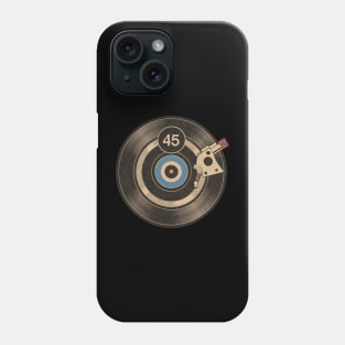 45 Record Adapter (Distressed) Phone Case