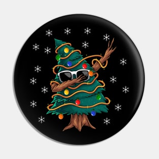 Dabbing Christmas Tree Pin