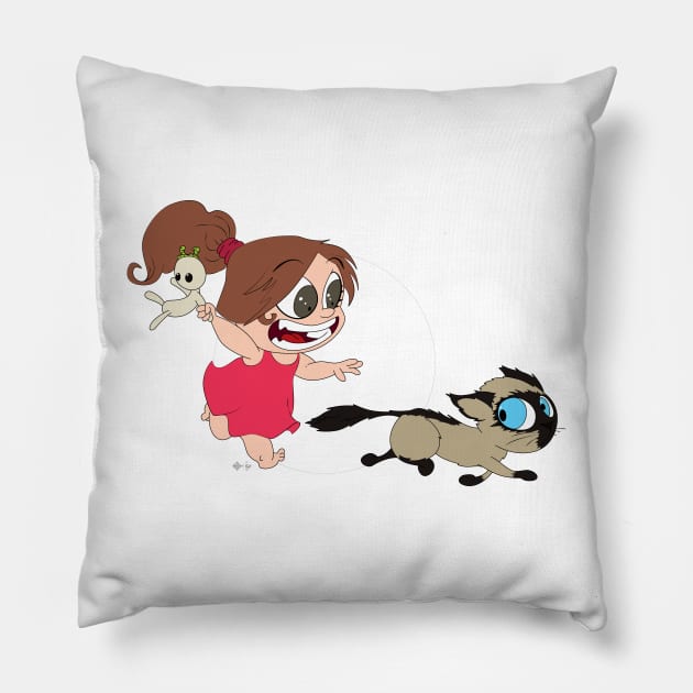 Kitty!! Pillow by Joshessel