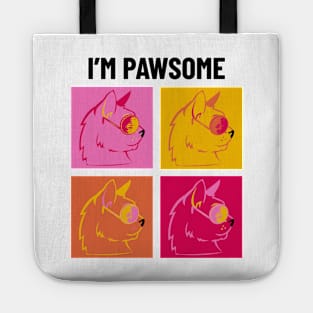 Awesome Pawsome Cool Cat In Shades Tote