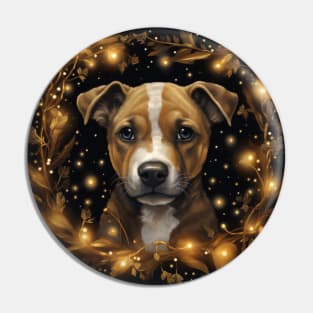 Golden Staffy Pin