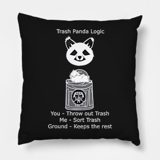 Trash Panda Logic Pillow