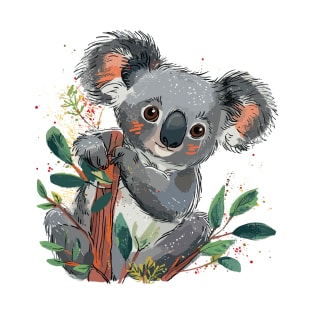 Adorable Koala on Tree T-Shirt