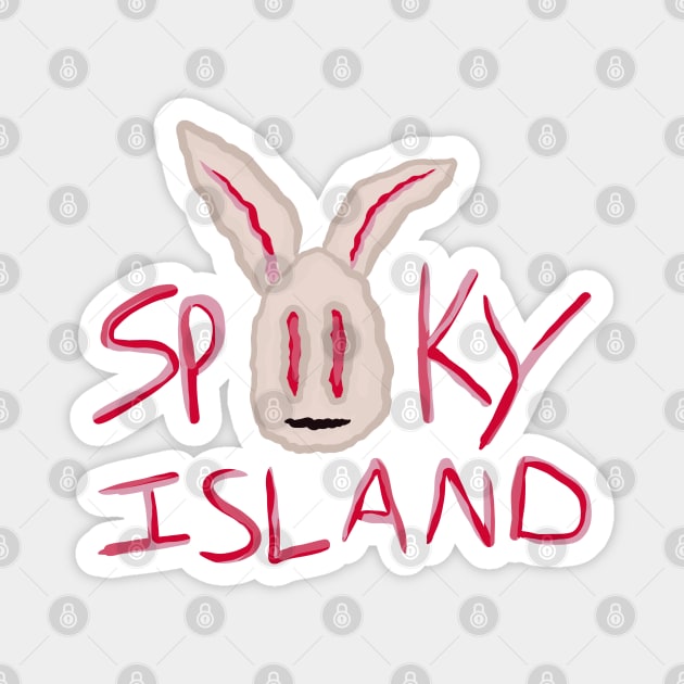 Spooky Island Magnet by RoserinArt