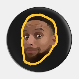 Stephen Curry Memes Face Pin