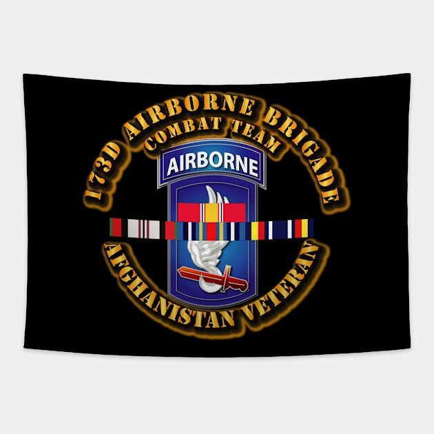 173rd Airborne Brigade w Afghan SVC Ribbons Tapestry by twix123844