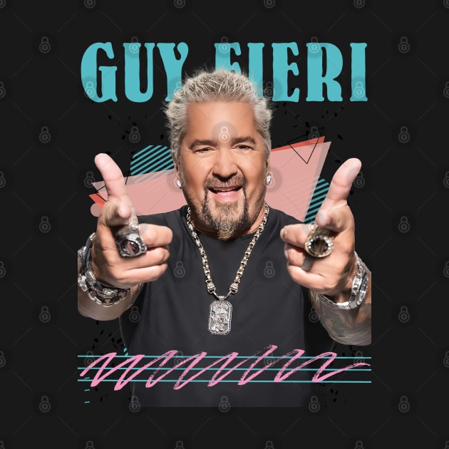 Retro Vintage Guy Fieri Fan Art Design by Nandin Putri