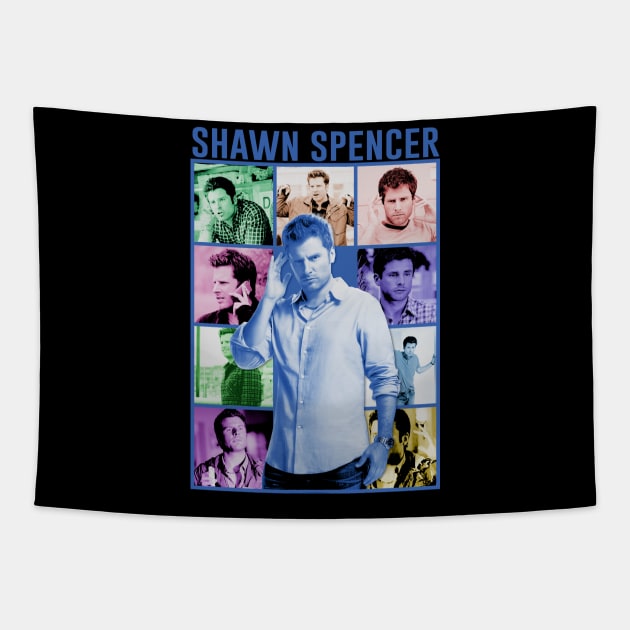 Iconic Collage Collection - Shawn Spencer Tapestry by Tv Moments