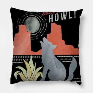 Born to Howl Coyote Pillow