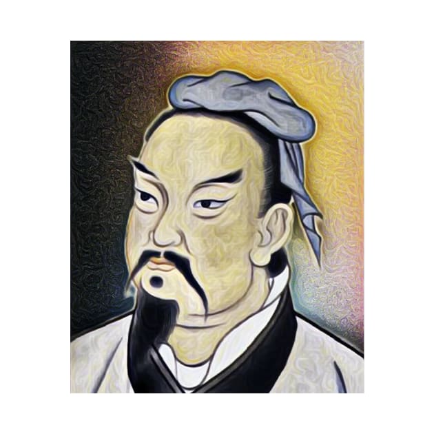 Sun Tzu Yellow Portrait | Sun Tzu Artwork 9 by JustLit