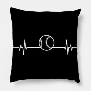 Baseball heartbeat - Cool Funny Baseball Lover Gift Pillow