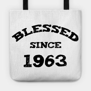 Blessed Since 1963 Funny Blessed Christian Birthday Tote