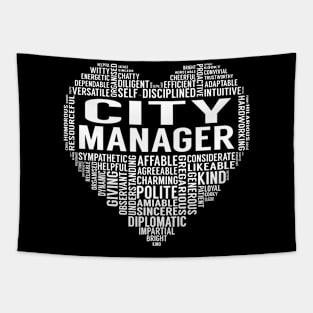 City Manager Heart Tapestry