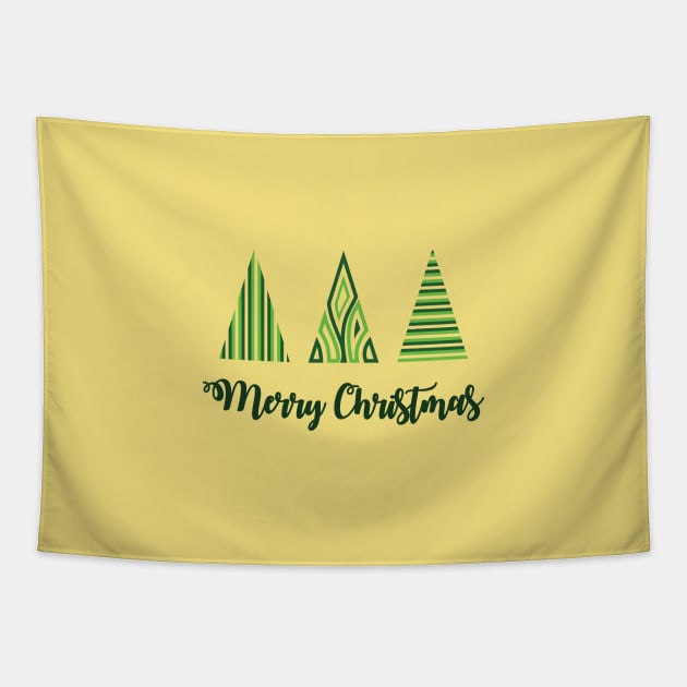 Three Christmas trees No02 Tapestry by kallyfactory