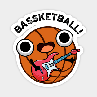 Bassketball Funny Basketball Music Pun Magnet