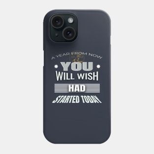 January 2023. Motivational saying. Phone Case