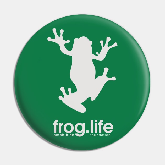 Frog.Life (Light Grey) Pin by amphibianfoundation
