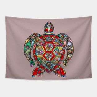 colorful turtle art Tapestry