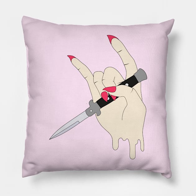 Switchblade Beauty Pillow by myacideyes