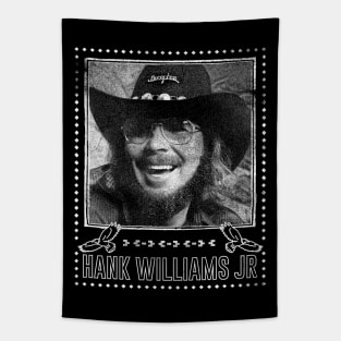 Hank Williams Jr / Vintage Faded Style Fan Design Tapestry