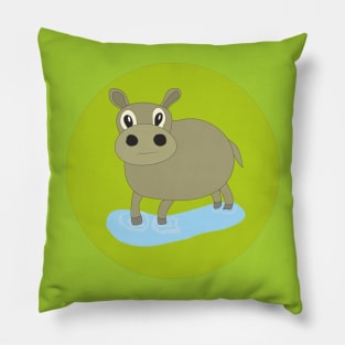 Funny hippo Pillow