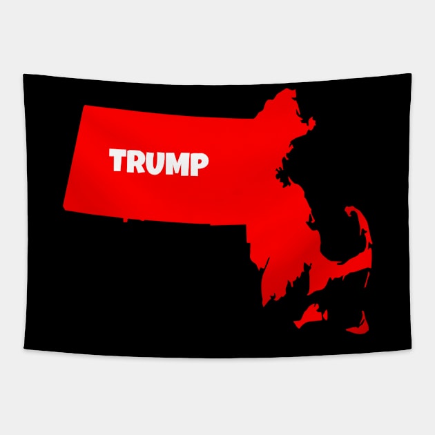 Massachusetts votes Trump Tapestry by Vine Time T shirts