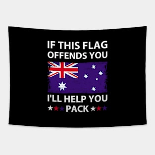 If This Flag Offends You I'll Help You Pack, Australia flag Tapestry