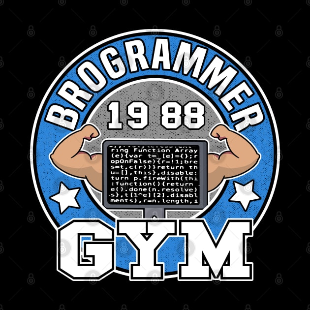 Funny Brogrammer Gym Logo Programmer Fitness Coder by Kuehni