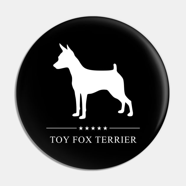 Toy Fox Terrier Dog White Silhouette Pin by millersye