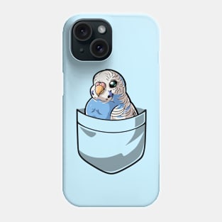 Pocket Budgie Bird Parrot T-Shirt Phone Case