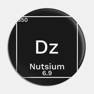 Copy of Deez nuts chemical periodic element science joke design white Pin