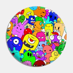 Doodle Monsters Pin